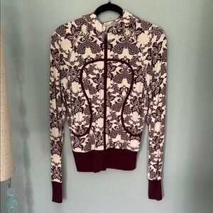 Floral Patterned Lululemon zip up hoodie! Rare!